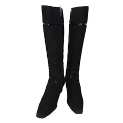 リズラフィーネ Riz raffinee ロングブーツ スエード 箱有 アクアグリッパーソール 23㎝ EE ブラック k2832 1028のサムネイル