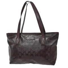 GUCCI グッチ GGインプリメ トート ショルダーバッグ バーガンディ PVC レザー 39KC078