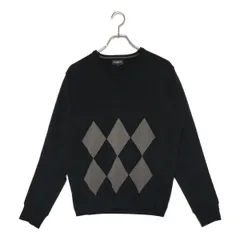 中古 メンズ バーバリー BURBERRY セーター 3(L) 黒 ブラック 長袖 Vネック