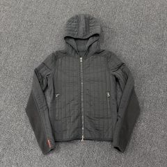 00s プラダ フリース キルティング フード ジップアップ