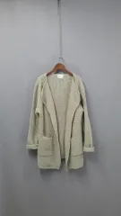 ルーズフィット オープン ニット ロング丈 カーディガン