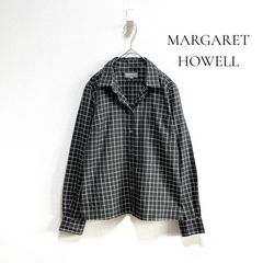 MARGARET HOWELL 丸襟 チェックシャツ マーガレットハウエル - メルカリ
