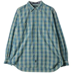 古着 90年代 ドッカーズ DOCKERS チェック柄 オンブレチェック 長袖 ボタンダウンチェックシャツ メンズL相当 ヴィンテージ/eaa495548