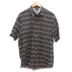 エンポリオアルマーニ EMPORIO ARMANI シャツ 半袖 総柄 XL 黒系 マルチカラー /UO
