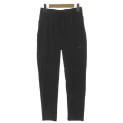 プーマ PUMA STUDIO テーパードウーブンパンツ 521923-01 スポーツウェア ヨガウェア ロゴプリント ウエストゴム ブラック 黒 S