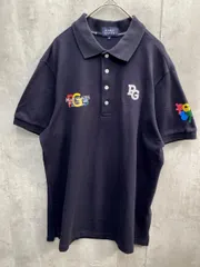 PEARLY GATES パーリーゲイツ コットン100% バックプリント メンズカノコ 半袖 ポロシャツ size6/ネイビー ■◆◎レディース