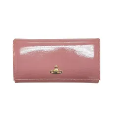 【※アウトレット※】ヴィヴィアンウエストウッド Vivienne Westwood 財布 長財布 フラップ式長財布 かぶせ 小銭入れ付き 1032VV30 211 EBURY CROSTA エブリー クロスタ VINTAGE PINK ピンク系