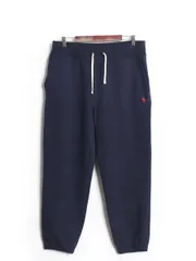 【お得なクーポン配布中!】 ポロ ラルフローレン ポケット付き スウェット パンツ メンズ L / 古着 裏起毛 トレーナー ワンポイント イージーパンツ シンプル ネイビー