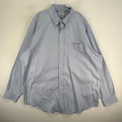 古着 ブルックスブラザーズ Brooks Brothers 長袖シャツ ボタンダウン MADISON 胸ポケ XL  ブルー系 無地 メンズ