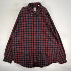 古着 ブルックスブラザーズ Brooks Brothers 長袖シャツ チェック 胸ポケ 346 XL  レッド系 マルチカラー メンズ