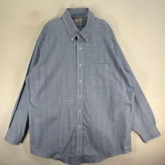 古着 ブルックスブラザーズ Brooks Brothers 長袖シャツ チェック 胸ポケ ボタンダウン L  ブルー系 マルチカラー メンズ