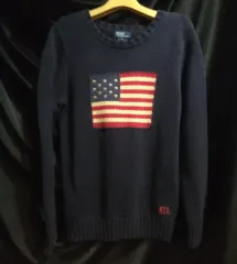 ポロ ラルフローレン 星条旗 ニット ネイビー