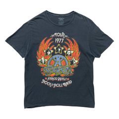 USA 古着 2023 Aerosmith エアロスミス オフィシャル ミュージック ロックTシャツ バンドTシャツ メンズL BA4915