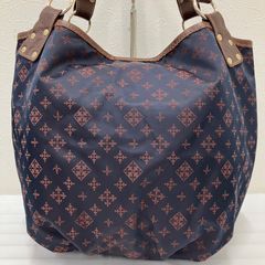 666　russet ラシット　トートバッグ　ハンドバッグ　ブラウン　ネイビー　レディース　モノグラム　ナイロン　レザー　レディース　軽量　カジュアル　シンプル　きれいめ　ポケット多数