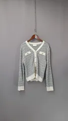 ツイード風ニットジャケット