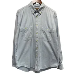 90s Eddie Bauer Chambray L/S Shirt 薄青 L相当