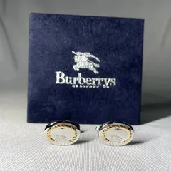 美品 Burberry バーバリー ホースナイトロゴ 騎士デザイン カフス カフリンクス ボタン シルバー＆ゴールド メンズアクセサリー 付属有
