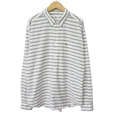 ラコステ LACOSTE シャツ 長袖 ボーダー ワンポイント 5 青 白