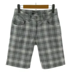 ナイキゴルフ NIKE GOLF パンツ ショートパンツ DRI-FIT ロゴプリント ストレッチ チェック ホワイト 白 グレー 0