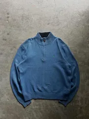 Polo Ralph Lauren ポロラルフローレン ハーフジップニット 水色 L