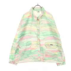 adidas アディダス 総柄 マルチカラー R.Y.V ウインドブレーカー XOT パステルグリーン レディース 古着