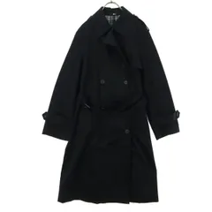 美品 UNIQLO:C ユニクロシー トレンチコート L ブラック レディース 古着