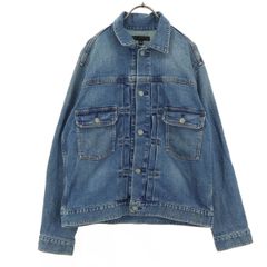 美品 UNIQLO ユニクロ 2ndタイプ デニムジャケット M ブルー メンズ 古着