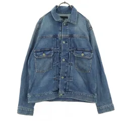 美品 UNIQLO ユニクロ 2ndタイプ デニムジャケット M ブルー メンズ 古着
