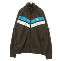 NIKE ナイキ スウォッシュ 長袖 トラックジャケット LL ブラウン メンズ 古着