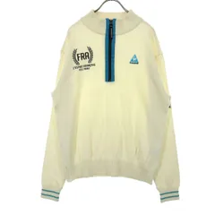 le coq sportif ルコックスポルティフ 日本製 ロゴ ゴルフ 長袖 ハーフジップ ニットジャケット M ホワイト メンズ 古着のサムネイル
