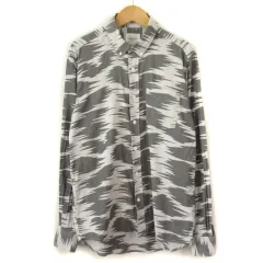 サタデーズサーフ SATURDAYS SURF NYC シャツ ボタンダウン 総柄 ネイティブ S グレー