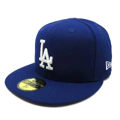 ニューエラ NEW ERA 59FIFTY MLBオンフィールド ロサンゼルス ドジャース ゲーム ダークロイヤル キャップ 帽子 7 1/2 59.6cm 美品
