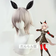 ウマ娘 プリティーダービー カレンチャン ウィッグ 髪飾り付き コスプレ用 ネット付き かつら cosplay