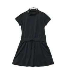 中古 レディース フィラゴルフ FILA GOLF ワンピース L ブラック 黒 襟付き 半袖