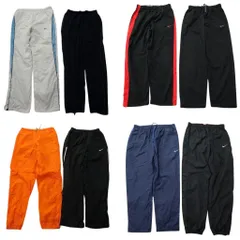 古着卸 まとめ売り ナイキ NIKE ウインドブレーカー パンツ 8枚セット (メンズ M ) トラックパンツ サイドライン ワンポイント 中古 NE1439のサムネイル