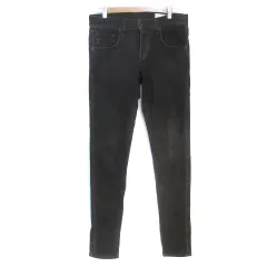 ラグ&ボーン RAG&BONE デニムパンツ ジーンズ スキニーパンツ ロング丈 ボタンフライ ストレッチ素材 31 M 黒 ブラック /FF5のサムネイル