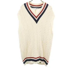 UNIQLO ユニクロ JW ANDERSON JWアンダーソン コラボ クリケットロング ニットベスト L アイボリー レディース 古着