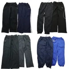古着卸 まとめ売り スポーツブランドMIX ウインドブレーカー パンツ 8枚セット (メンズ XL ) アンダーアーマー プーマ 中古 古着 NE1453