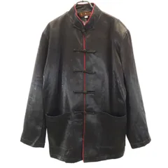 聖波嵐華服 チャイナ ジャケット XL カーキ メンズ 古着