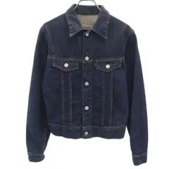 INDIVI インディヴィ 日本製 デニムジャケット ネイビー ジージャン ストレッチ レディース 古着