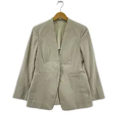 23区 ニジュウサンクノーカラージャケット size34/ベージュ