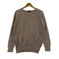 green label relaxing グリーンレーベルリラクシング Vネック サイドスリットニット size表記なし/ピンクベージュ