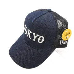 ニューエラ NEW ERA YOUTH 読売ジャイアンツ タグ付き 9FORTY ADJUSTABLE Denim Cap TOKYO ベースボールキャップ メッシュ インディゴブルー ブラック /UO