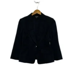 COUP DE CHANCE クード・シャンス ギャザー テーラードジャケット size36/ブラック