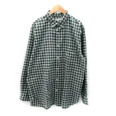グローバルワーク GLOBAL WORK カジュアルシャツ 長袖 ボタンダウン チェック柄 マルチカラー L 緑 グリーン /SY5