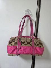 COACH シグニチャー ピンク トートバッグ