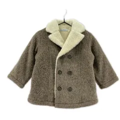 familiar ファミリア ウール混ジャケット size 80/ブラウン