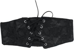 Belle Iza Bella 레이스 업 여성 벨트 코르셋 벨트 버클 벨트 굵은 벨트 아픈 귀여운 고스로리 의상 (B, Free Size)