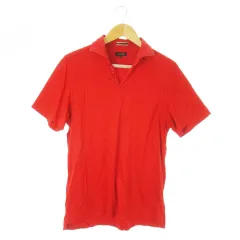 ポールスミスコレクション PAUL SMITH COLLECTION シャツ スキッパー プルオーバー 半袖 ストレッチ L 赤 レッド /AO14