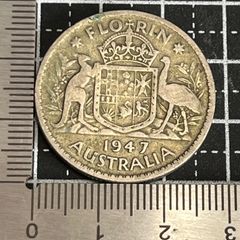 1947年 オーストラリア フローリン 銀貨 【FA33】 - メルカリ